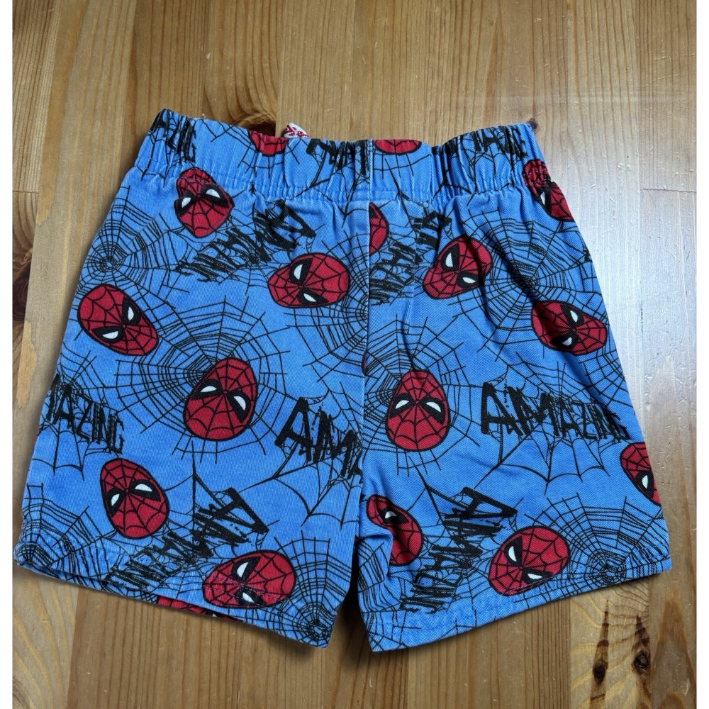 Boys' Marvel Spider Man Cotton Shorts Size 4 - Picture 2 of 3
